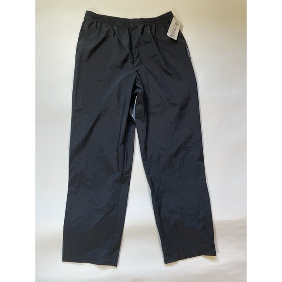 Vintage COLUMBIA Mens Sport Pants Nylon Black Track Size XL NEW - Picture 1 of 13